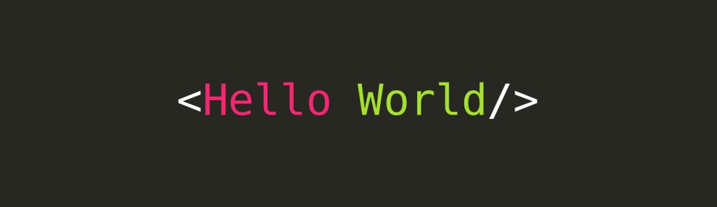 Hello World written artistically as HTML code