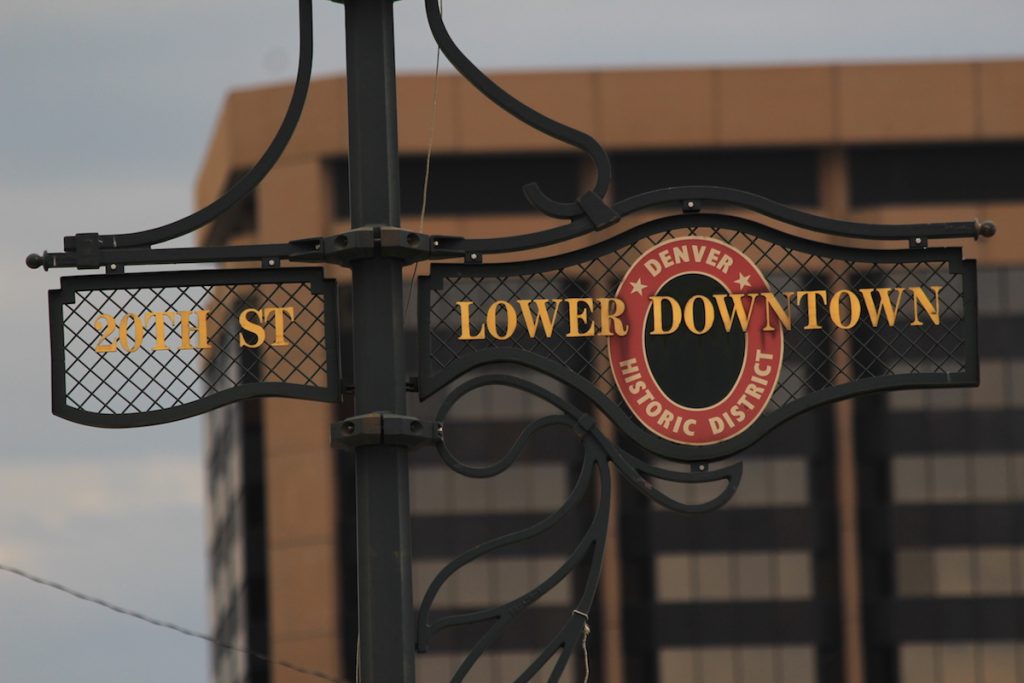 Lower Downtown street sign