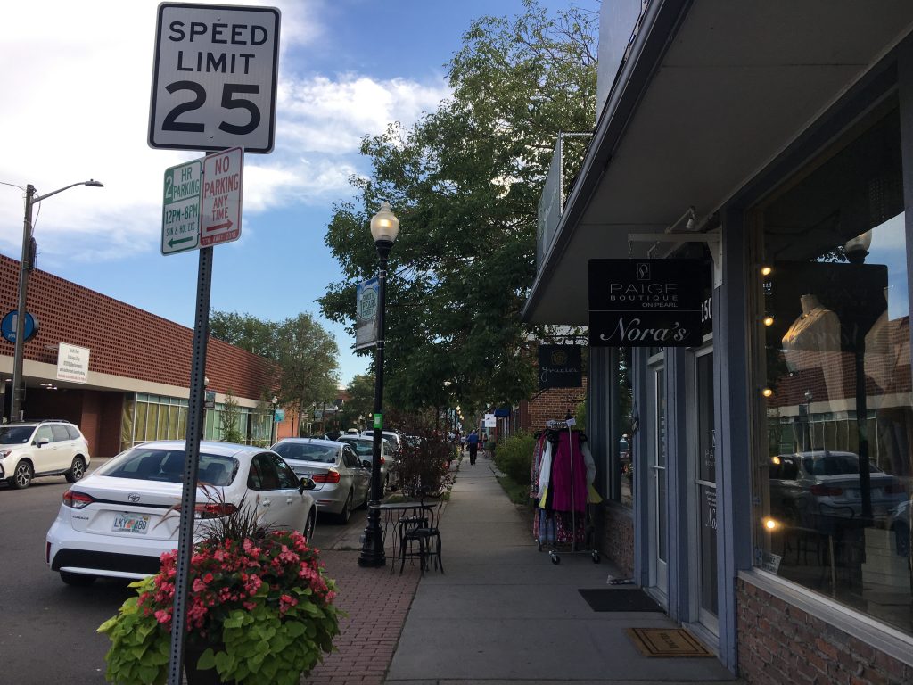 storefronts on South Pearl Street